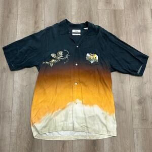 Elhaus Champion Lover Angel Cupid button Up Shirt Size XL B7